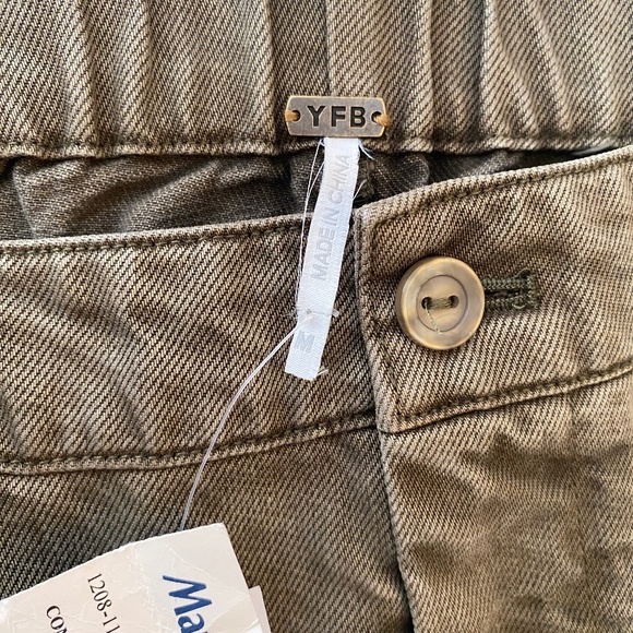 Young Fabulous & Broke NWT High Rise Cargo Pants Khaki Sz Medium - Picture 6 of 14